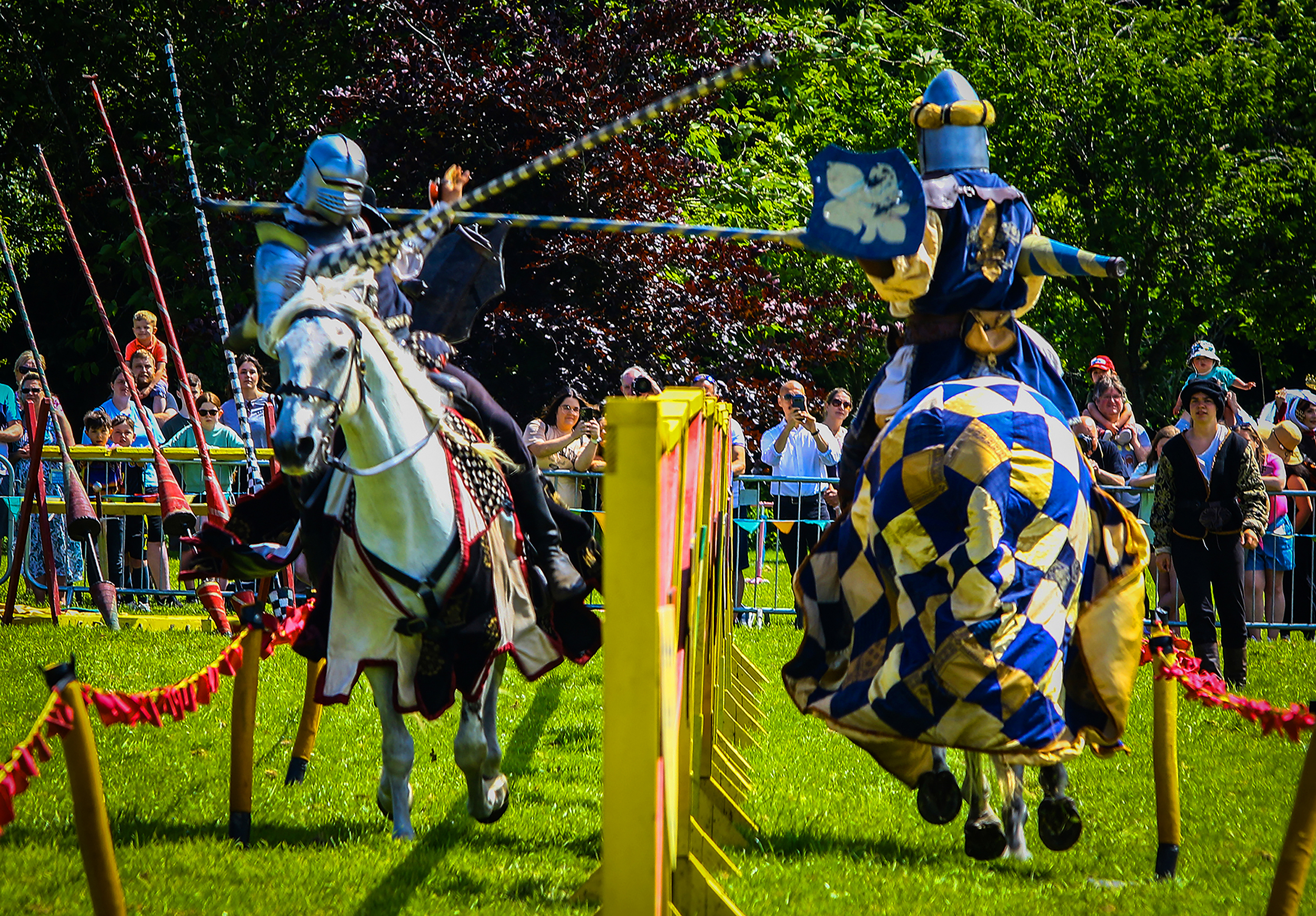 Jousting display at the Dunfermline Bruce Festival